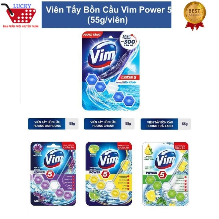 (MỚI) Vỷ Viên Vệ Sinh Bồn Cầu Vim 55g