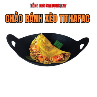  Chảo chiên bánh xèo TITHAFAC chống dính chiên đa năng chống dính hợp kim nhôm cao cấp kích thước 40cm KNY 