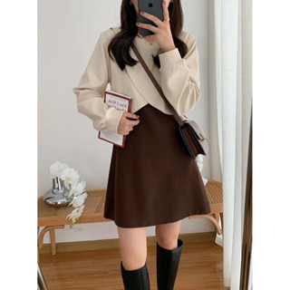 Váy liền dài tay váy liền tôn dáng mẫu mới mùa thu đông cho nữ