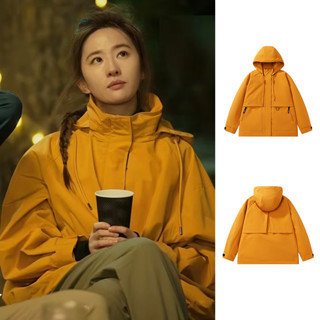  Câu chuyện về hoa hồng: Huang Yimei Liu Yifei Áo khoác Stormtrooper cùng phong cách Áo khoác du lịch Áo khoác đơn giản chống gió và chống nước ngoài trời 