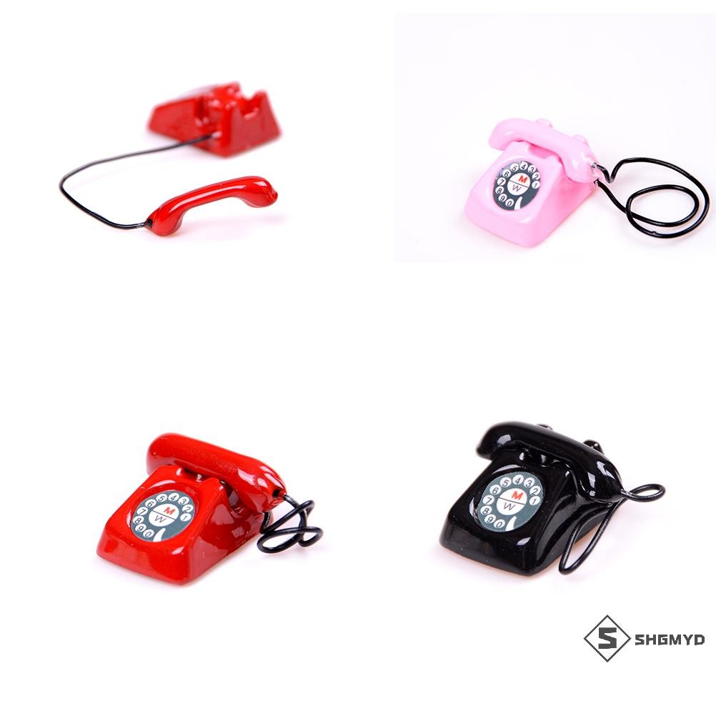 Shgd > 1: 12 Phong Cách Cũ Điện Thoại Mẫu Búp Bê Nhà Thu Nhỏ Trang Trí Nhà Điện Thoại Mới