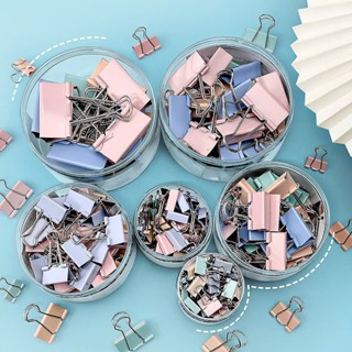  Kẹp Giấy Tài Liệu A4 Nhiều Kích Thước Ghim Kẹp Giấy Kim Loại Nhiều Màu Pastel Phù Hợp Cho Văn Phòng 