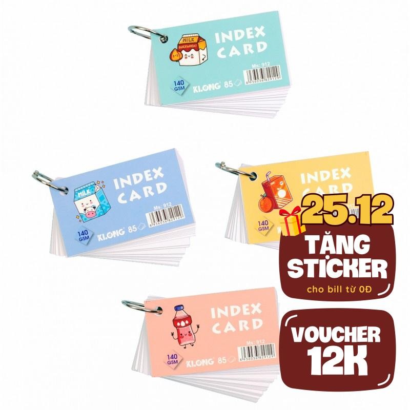 Sổ Học Từ Vựng Flashcard Index Klong 912 Nhà Cam