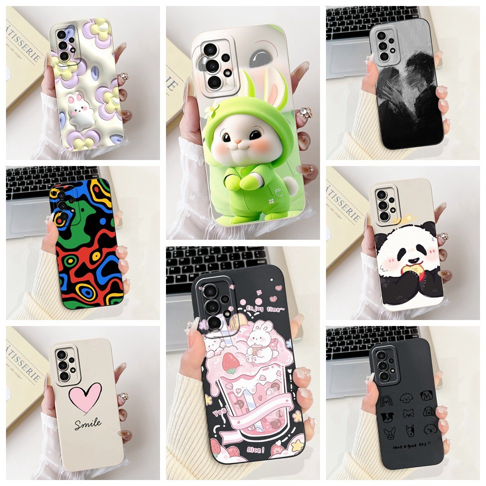 Ốp Lưng Cho Samsung A13 4G A135F A13 LIE Ốp Lưng Samsung Galaxy A13 Chống Sốc Mèo Gấu Trúc Thỏ Thời 