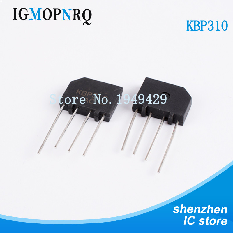 10 Cái / lốc KBP310 KBP310GL 3A ZIP 1000V Cầu Chỉnh Lưu Mới Bán Buôn Điện Tử