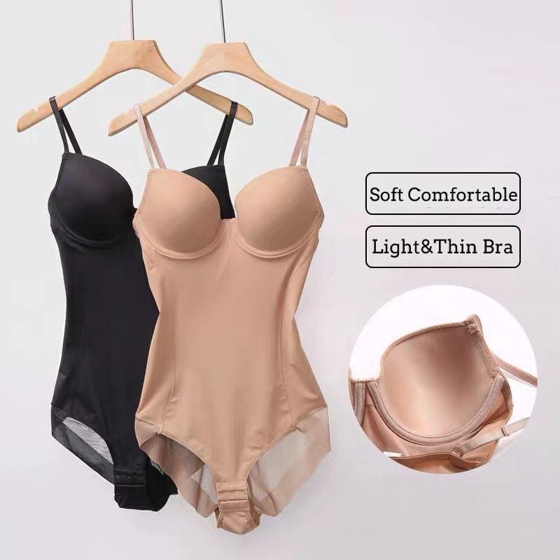 Body Suit Định Hình Cho Phụ Nữ Hỗ Trợ Vùng Bụng Ngực, Kèm Miếng Đỡ Mông Bằng Thép