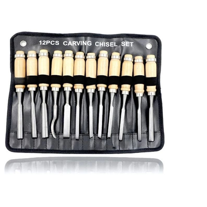 [Hàng Sẵn] Bộ đục gỗ, dao điêu khắc gỗ 6 món/12 món mini lưỡi thép hợp kim