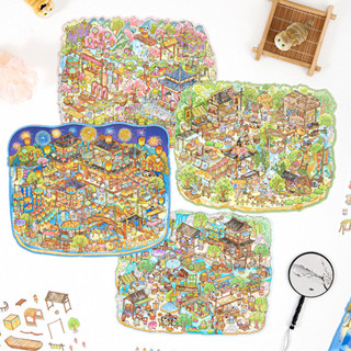  Idako  Ichii Dream Series  Nhãn dán cảnh quan kích thước lớn Sổ tay 3D ba chiều Nhãn dán cảnh tự làm SS342 