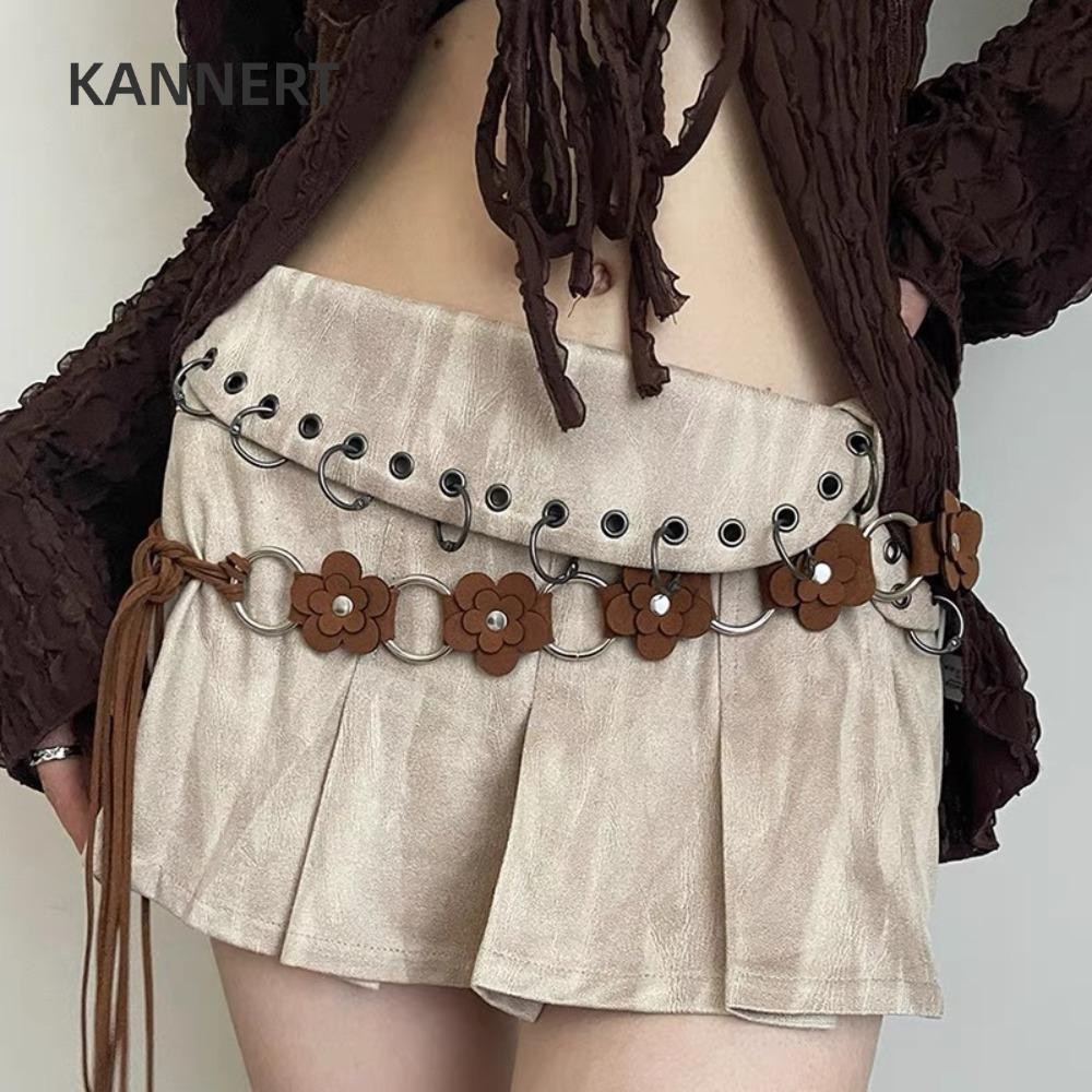 Dây Thắt Lưng KANNERT, Dây Hợp Kim Bohemian Thắt Lưng Bướm Y2K Vintage Hoa Bohemian Thắt Lưng Mùa Hè