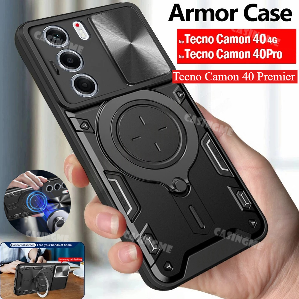 Dành Cho Tecno Camon 40 Pro 5G 2025 Giáp Chống Sốc Đẩy Kéo Camera Bảo Vệ Vỏ Cho Tecno Camon 40 Pro C