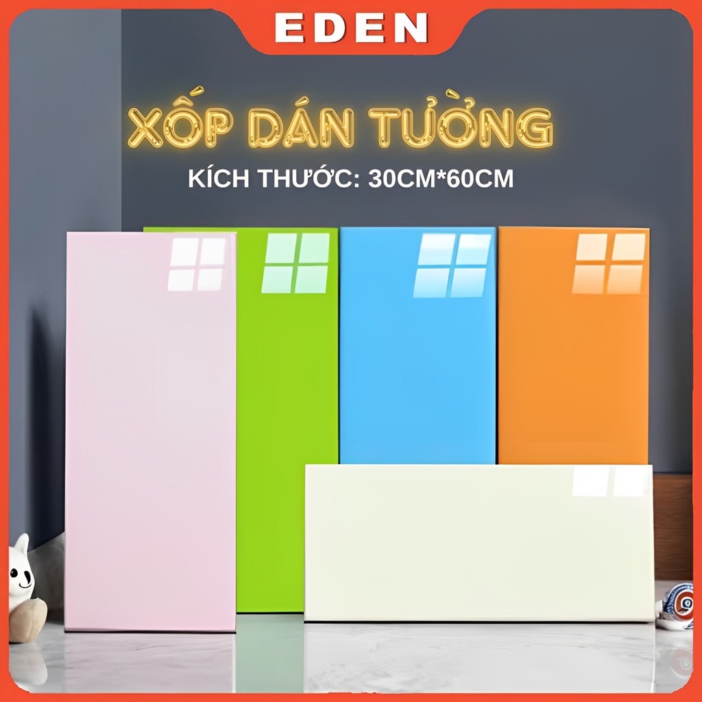 Tấm dán tường phủ nhựa PVC bóng đẹp KT 60x30cm xốp dán tường pvc vân đá bóng đẹp