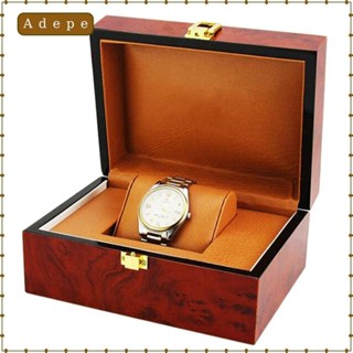 Bộ sưu tập đồng hồ hộp gỗ màu đỏ sang trọng Đồng hồ đeo tay có khe cắm đơn