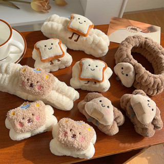 Ahellogirl Hoạt Hình Bánh Mì Nướng Đầu Nhật Bản Ngọt Ngào Và Dễ Thương Nữ Rửa Mặt Băng Đô Phụ Kiện