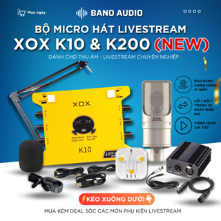 Micro thu âm Sound Card XOX K10 2020 & Mic TAKSTAR PC K200 Hát Livestream Chuyên Nghiệp