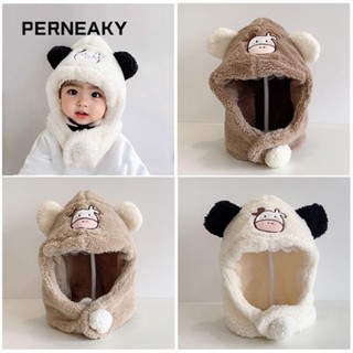  Khăn quàng cổ mũ trẻ em PENEAKY Khăn quàng cổ một mảnh lông thú mùa đông cho bé Mũ len dày chống gió bảo vệ cổ ấm áp cho trẻ sơ sinh 