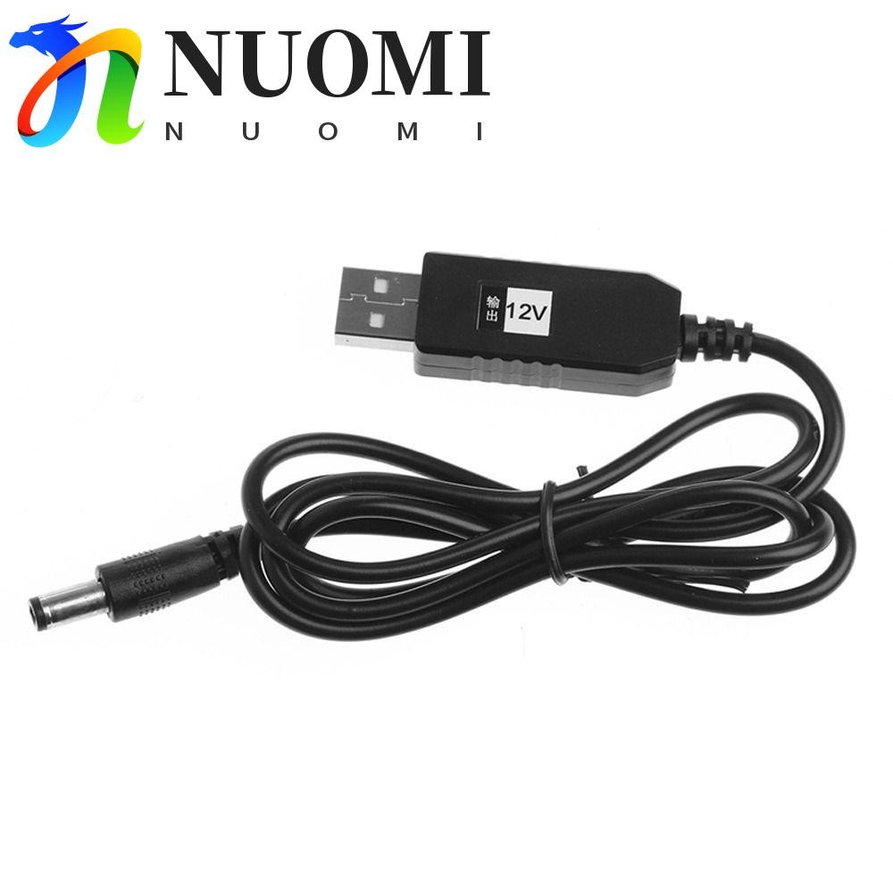 Nuomi Dây Bước Lên DC 5V Đến 12V 100cm Cáp Nguồn DC Dây LED WiFi Đen Sang Cáp Powerbank USB Sang DC 