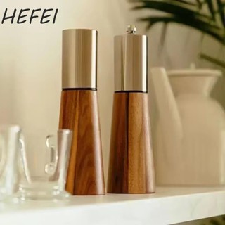 Máy xay tiêu gỗ HEFEI, Bình xay hạt tiêu không thể phá vỡ bằng tay, Tiện ích nhà bếp Lõi mài gốm Phục vụ lâu dài Nhà hàng lọ gia vị