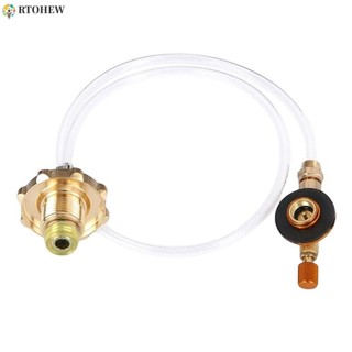 RTOHEW Bộ chuyển đổi van lạm phát Thiết bị cắm trại Bộ kết nối loại thẻ Chống rò rỉ Đi bộ đường dài ngoài trời Phụ kiện xi lanh bình xăng Butan