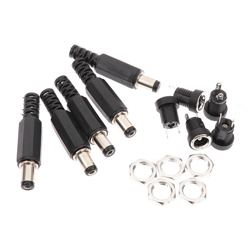 Combo 10 cái Jack đực và jack cái, Jack DC 5.5x2.1mm làm jack sạc pin, jack nguồn camera LK247