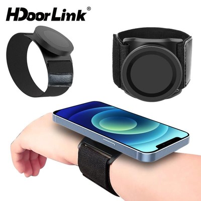 HdoorLink Dây đeo cổ tay từ tính mạnh mẽ Giá đỡ điện thoại để điều hướng và thể thao Dễ dàng tháo rời Giá đỡ cổ tay từ tính
