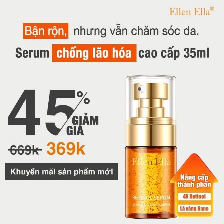 Serum Ellen Ella, Serum Chống Lão Hóa Ellen Ella, Retinol Serum vàng 24k hatastore