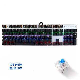 Bàn phím cơ Metoo Zero Fullsize 104 phím nhiều chế độ Switch blue