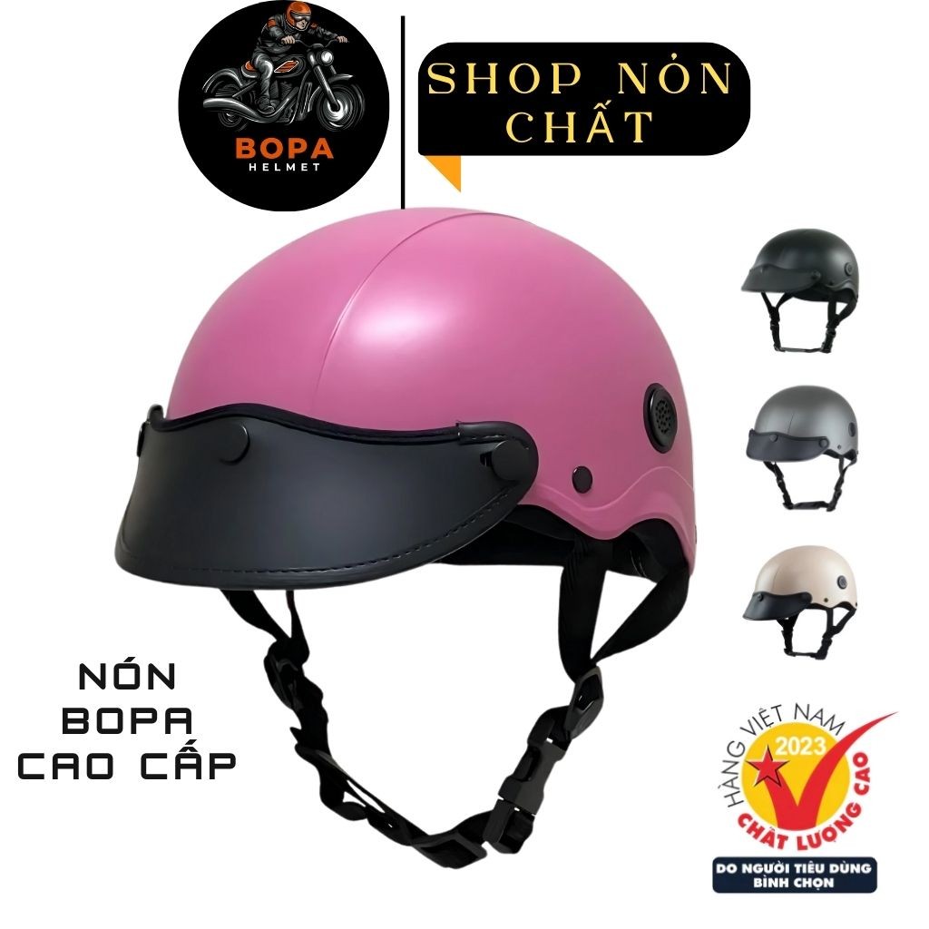 Mũ bảo hiểm 1/2 đầu cacbon chống trầy nam nữ camry - Nón bảo hiểm cao cấp