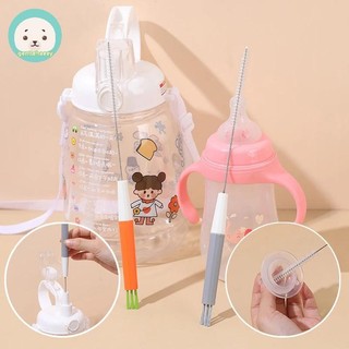 Gent Mới Đa Năng Ống Hút Bàn Chải Có Thể Tháo Rời Ba Trong Một Bàn Chải Bình Sữa Cho Bé Không Góc Chết Nắp Cốc Khoảng Cách Bàn Chải Vệ Sinh Ống Mỏng EN