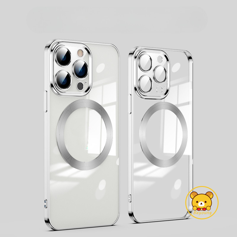 Ốp sạc không dây từ tính mạ điện sang trọng cho Vivo V40 Pro V40E Y300 Pro Y28 4G V40 V30E V29 Lite 