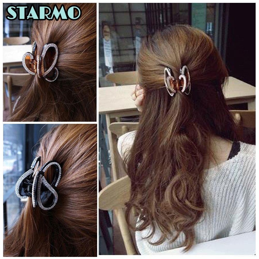 STARMO Kẹp Tóc Bướm Đính Đá Thời Trang