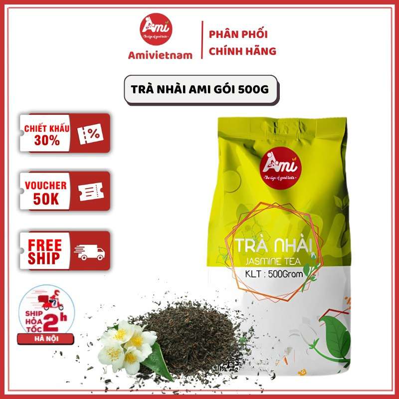 Trà Nhài Ami 500g - Nguyên liệu pha trà sữa, trà chanh, trà thảo mộc thơm ngon