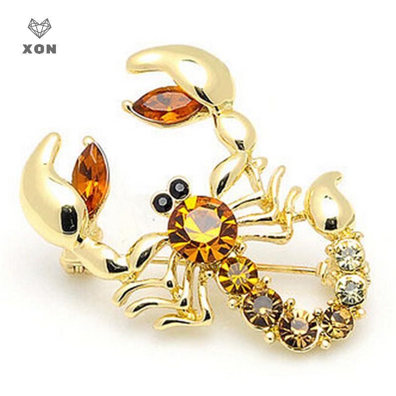 XON Trâm Cài Bọ Cạp Đính Đá Lấp Lánh