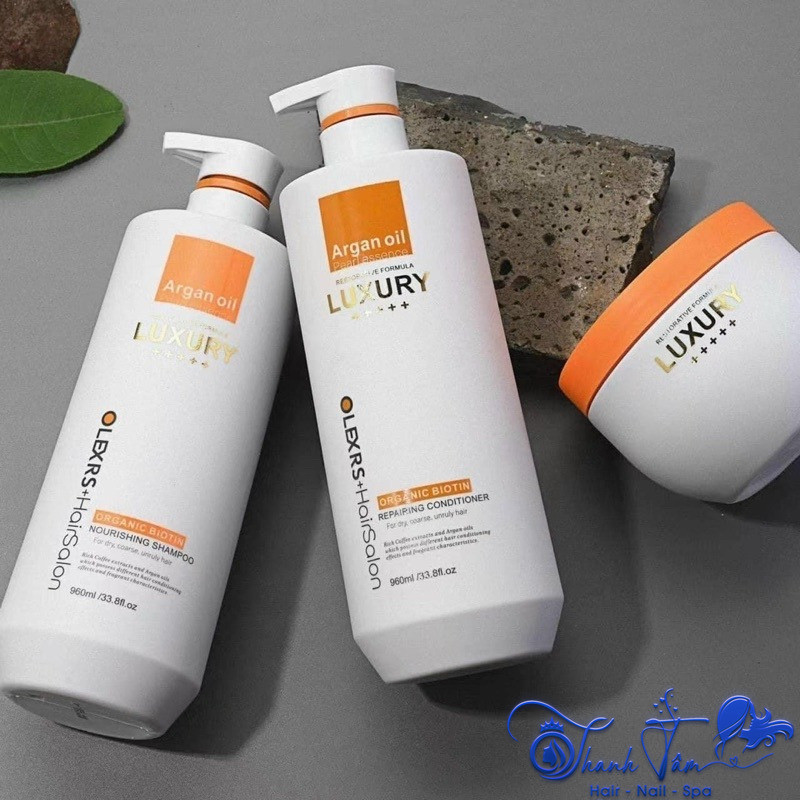 Dầu gội xả, kem hấp, dưỡng tóc Olexrs Luxury Argan Oil phục hồi mềm mượt tóc cao cấp - TN