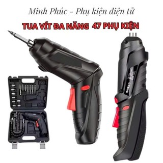  Máy bắn vít cầm tay mini  máy tua vít đa năng xoay 90 độ gồm 47 phụ kiện bắt vít 2 chiều  B07 