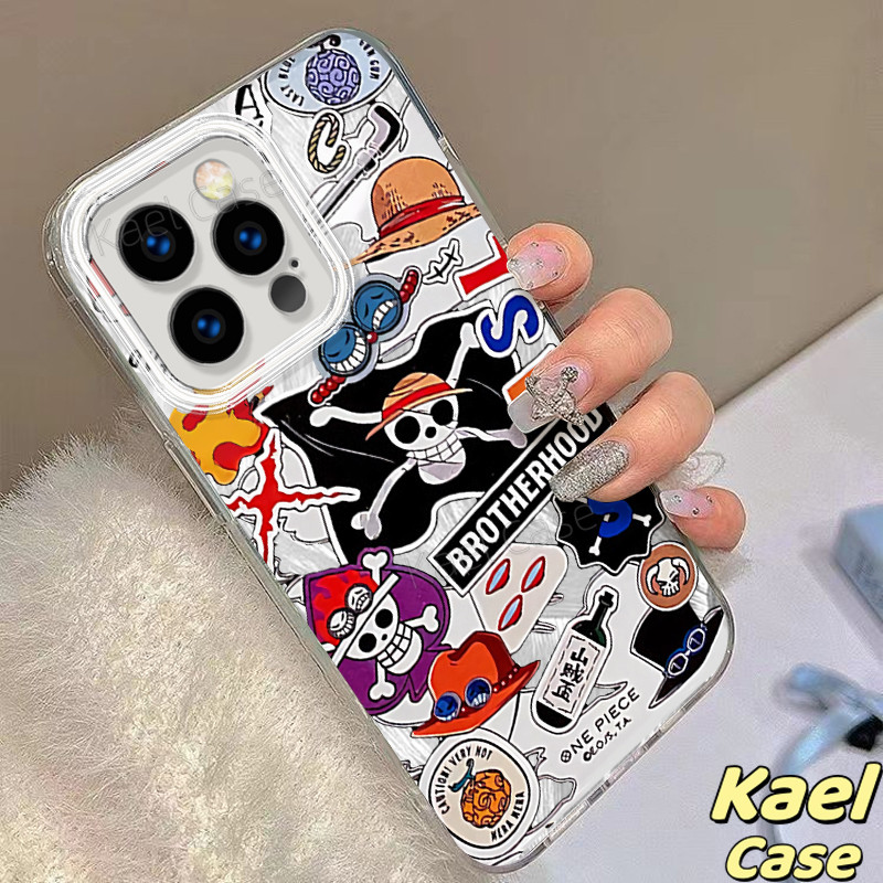 Tương Thích Cho IPhone 15 Pro Max 11 12 13 14 Pro Max X XR XS Max 7Plus 8Plus One Piece Flag Silicon