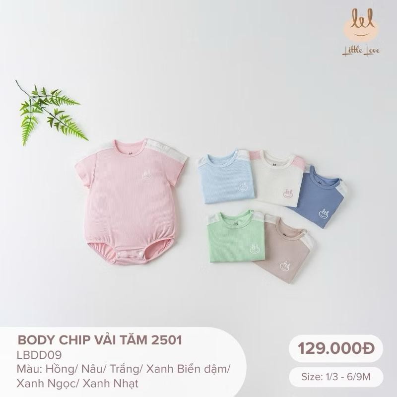 [Tiny Baby Shop] Bộ Body Chip vải tăm LIL Little Love