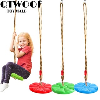 QTWOOF Kids Garden Swing, Quà tặng Thiết bị tập thể dục Xoay đĩa trẻ em, Đồ chơi ngoài trời trong nhà Dây có thể điều chỉnh chiều cao Đồ chơi xích đu
