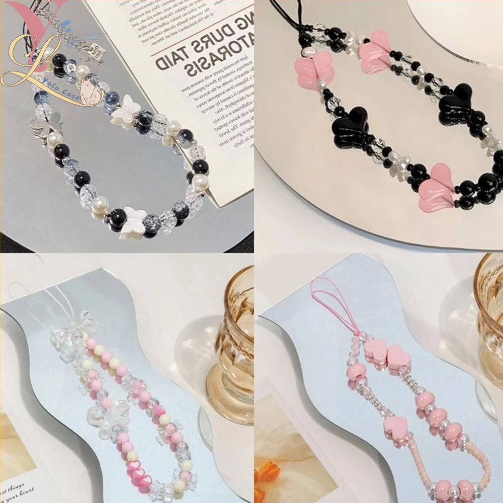 Trendy Butterfly Love Heart Heart Đoạn Vòng Đeo Tay Bow Bow Dễ Thương Girlish Heart Heart Dây Buộc S