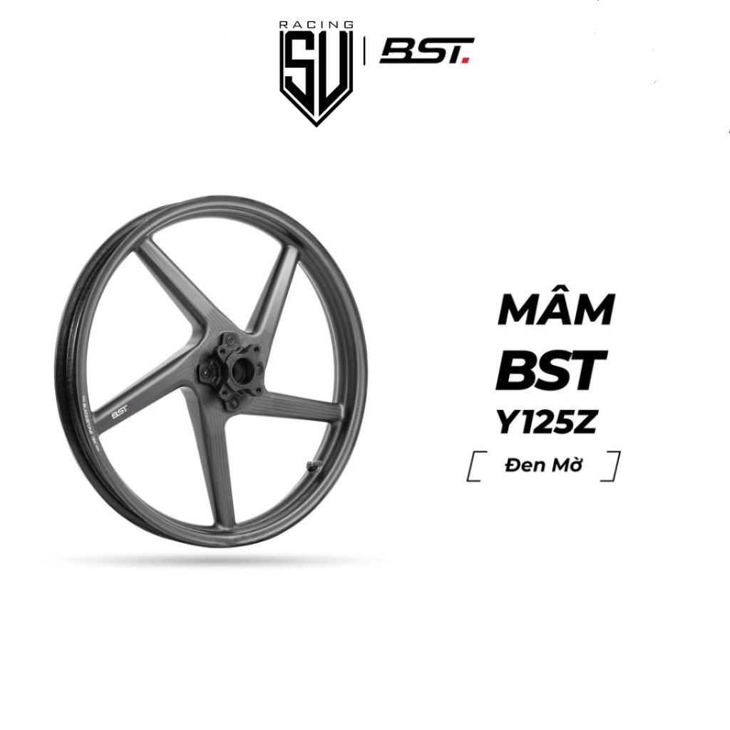 Mâm BST Diamond Tek Yamaha Ex 135/ YaZ - Đen Nhám