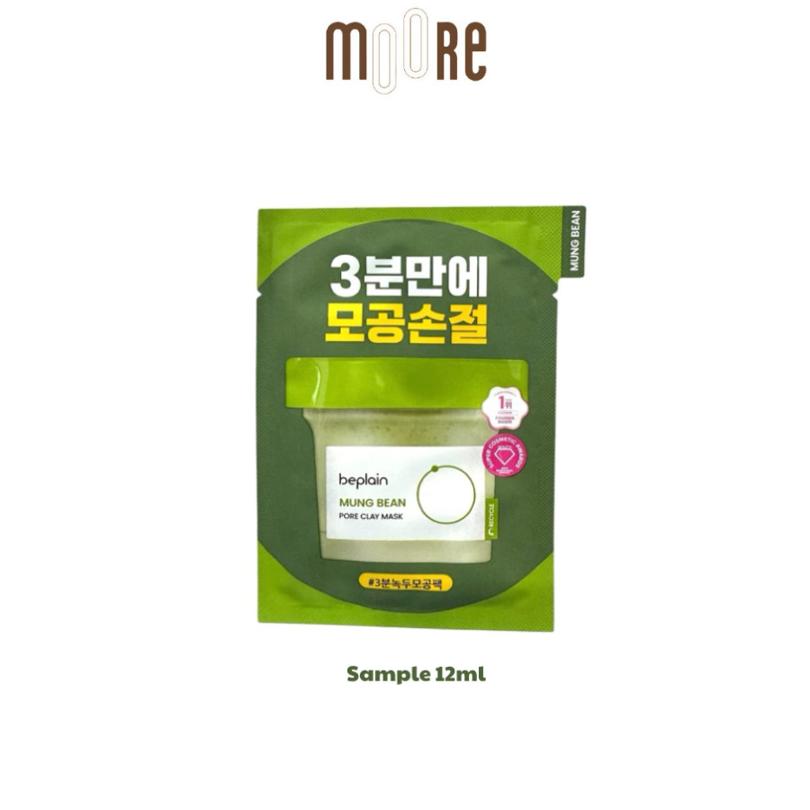 Mặt nạ đất sét đậu xanh Beplain Mung Bean Pore Clay Mask Sample 12ml