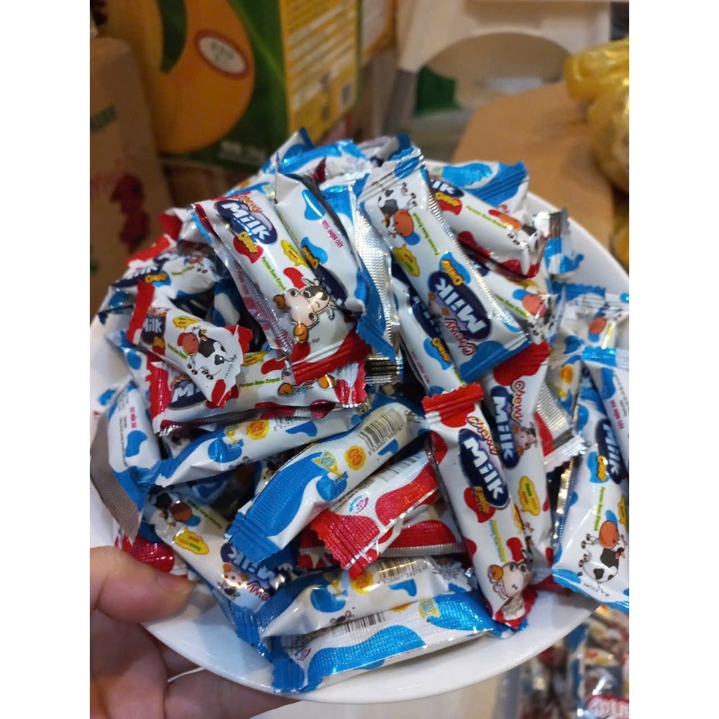[sale sốc] Kẹo mềm sữa bò Chewy Milk candy 1KG - bánh kẹo Tết đồ ăn vặt