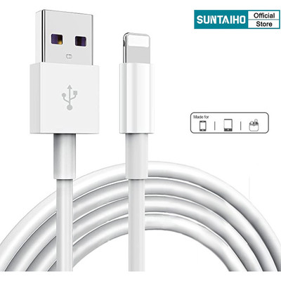 Suntaiho cáp sạc Chất Lượng Cao 2.4A USB IP dây sạc nhanh 1M 2M Cáp truyền dữ liệu chính hãng Cho iphone iPad airpods ipod