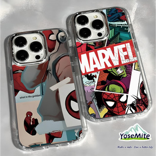 ốp lưng iphone 16 Người Nhện Marvel  Ốp Điện Thoại Mềm Bằng Kim Loại Sang Trọng Cho iPhone 14 XR 13 11 12 Pro Max 8 7 6 6S Plus X Xs Max Se 2020 13 12 11