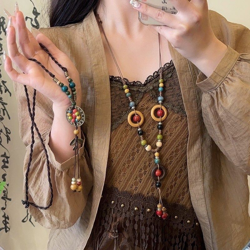 Vòng cổ cổ cổ điển Trung Quốc mới Vòng cổ áo len Bohemian Dây chuyền vòng cổ