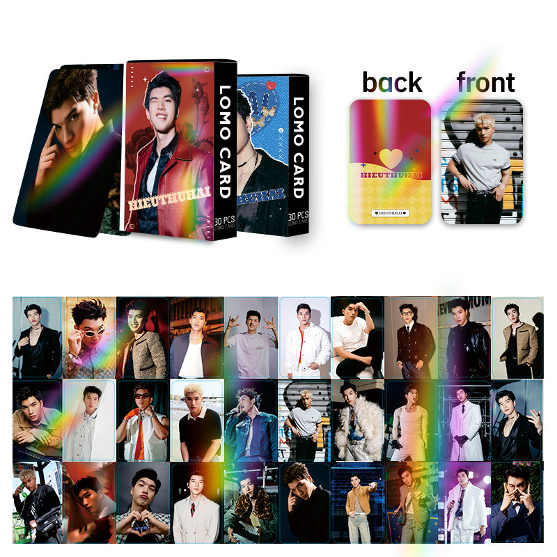 30 Chiếc Hiếuthuhai QuangHungmasterD Laser Holographic Lomo Cards GERDNANG Negav Rhymer Ảnh Thần Tượ