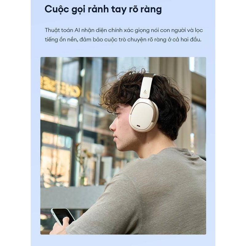 Tai Nghe Bluetooth Chụp Tai EDIFIER W80 | Chống Ồn Chủ Động | Thời Gian Sử Dụng Đến 65H | Bảo Hành 15 Tháng | BigBuy360 - bigbuy360.vn