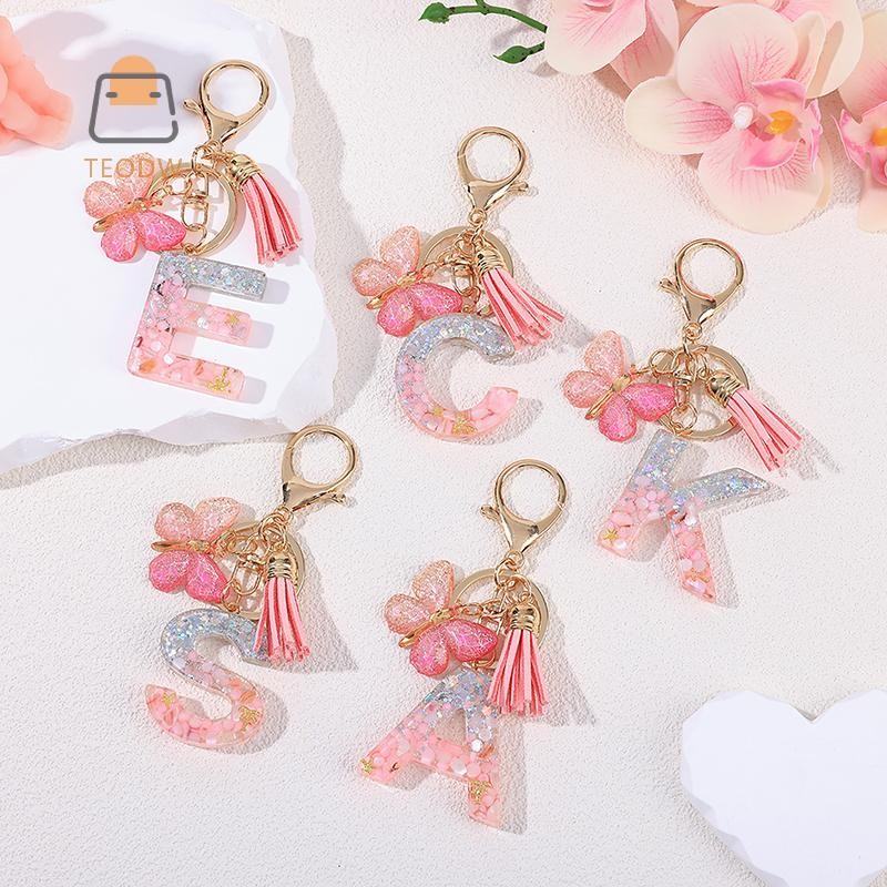 [TeOdw-t] A-Z Dreamy Sequin Chữ Móc Khóa Dành Cho Nữ sel Mặt Dây Chuyền Móc Khóa Ví Chính Hãng Túi Charm Xe [MỚI]