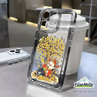 Ốp Lưng Cây tiền iPhone 16 Pro Max 15 11 14 13 12 Pro Max 8 7 Plus X XR XS 6 6S Se 2020 TPU Mềm Trong Suốt Vỏ Điện Thoại