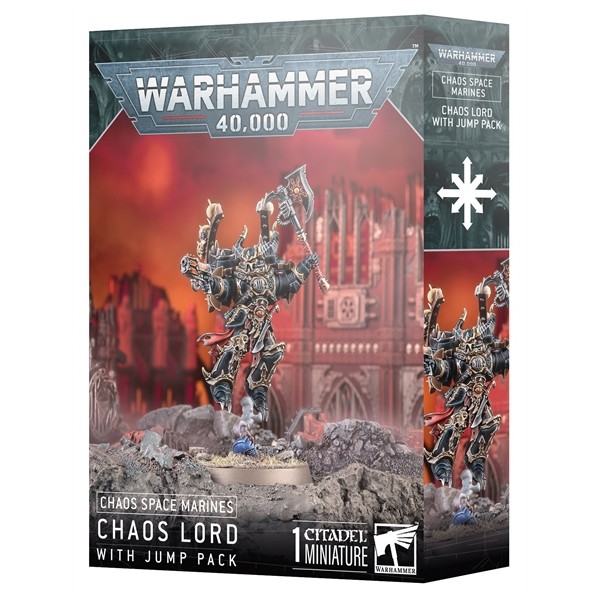 CHAOS SPACE MARINES: CHAOS LORD WITH JUMP PACK