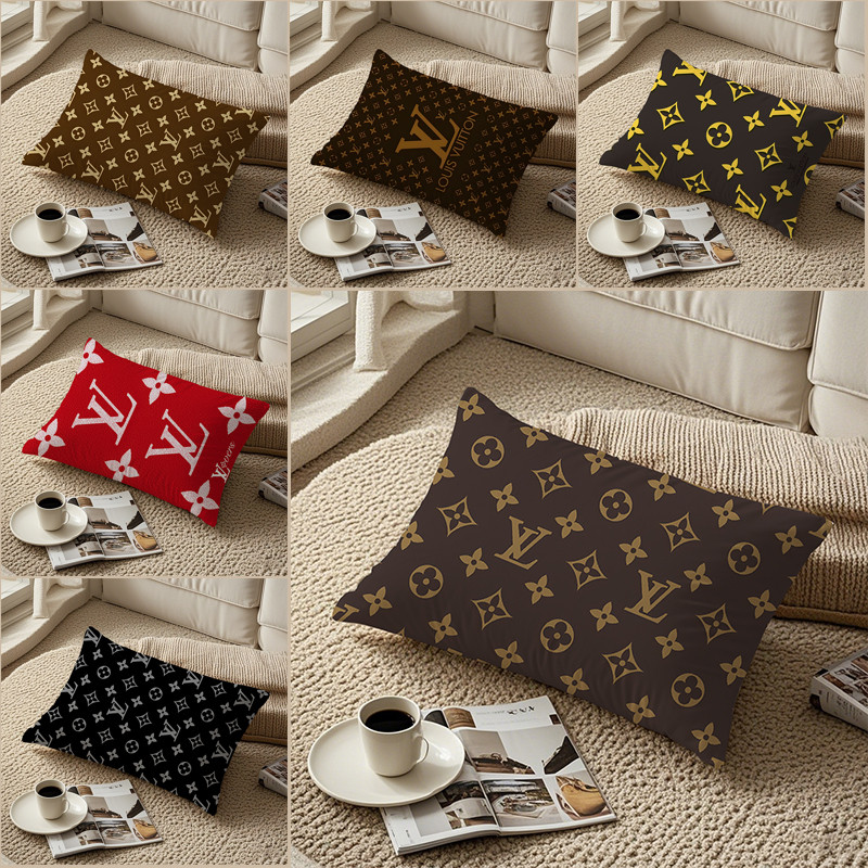 Thương Hiệu LouisVuitton Họa Tiết Một Mặt In Gối Sofa Đệm Trang Trí Nhà Cửa Coreless